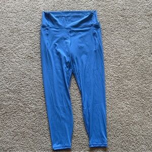 Blue High-Waisted Cropped Calia Leggings With Side Pockets